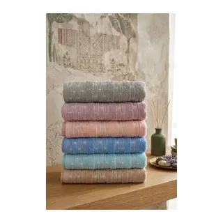 12 ADET Karışık Kadife El Havlusu - 45 x 85 Cm Spa Ve Otel Havlusu
