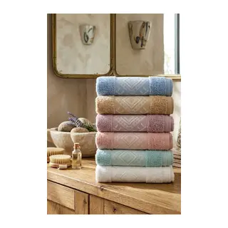 12 ADET Karışık Kadife El Havlusu - 45 x 85 Cm Spa Ve Otel Havlusu