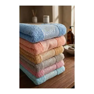 12 ADET Karışık Kadife El Havlusu - 45 x 85 Cm Spa Ve Otel Havlusu