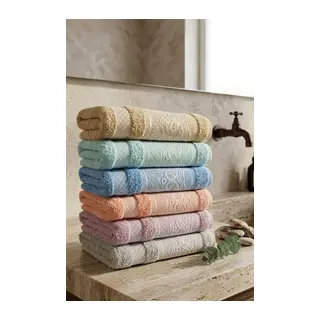 12 ADET Karışık Kadife El Havlusu - 45 x 85 Cm Spa Ve Otel Havlusu