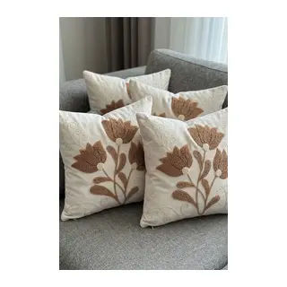 4lü Kırlent Kılıfı, Dijital Baskılı Çift Taraflı Kırlent Kılıfı 45x45cm