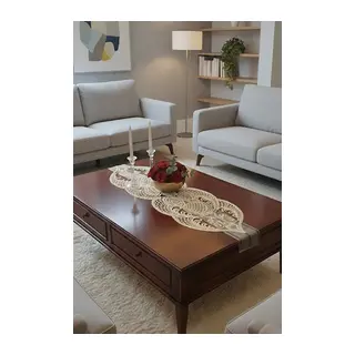 Fransız Dantel Detaylı Tek Runner, Masa Üzerine Runner, Masa Örtüsü Runneri