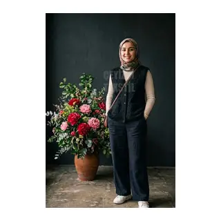 Yumoş Ponpon Düğmeli Yelek - Siyah