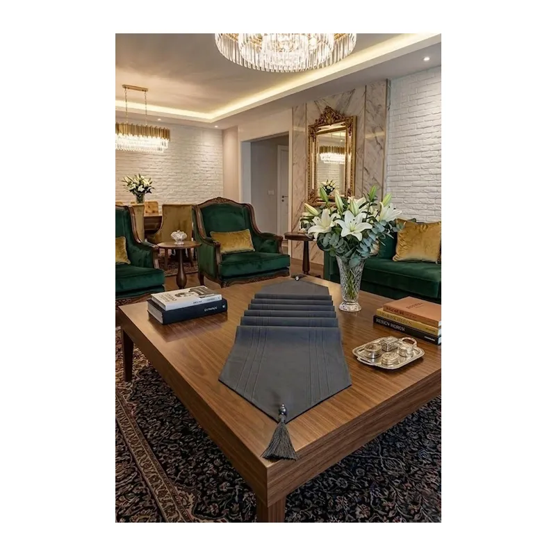 Çizgili Tek Runner, Colber Tek Runner 40x140cm Füme