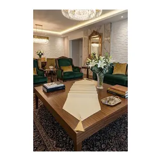 Çizgili Tek Runner, Colber Tek Runner 40x140cm Krem