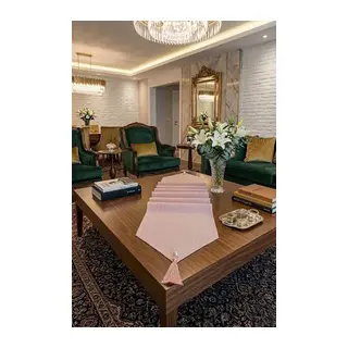 Çizgili Tek Runner, Colber Tek Runner 40x140cm Pudra