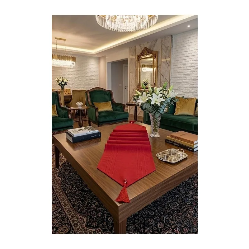 Çizgili Tek Runner, Colber Tek Runner 40x140cm Kırmızı