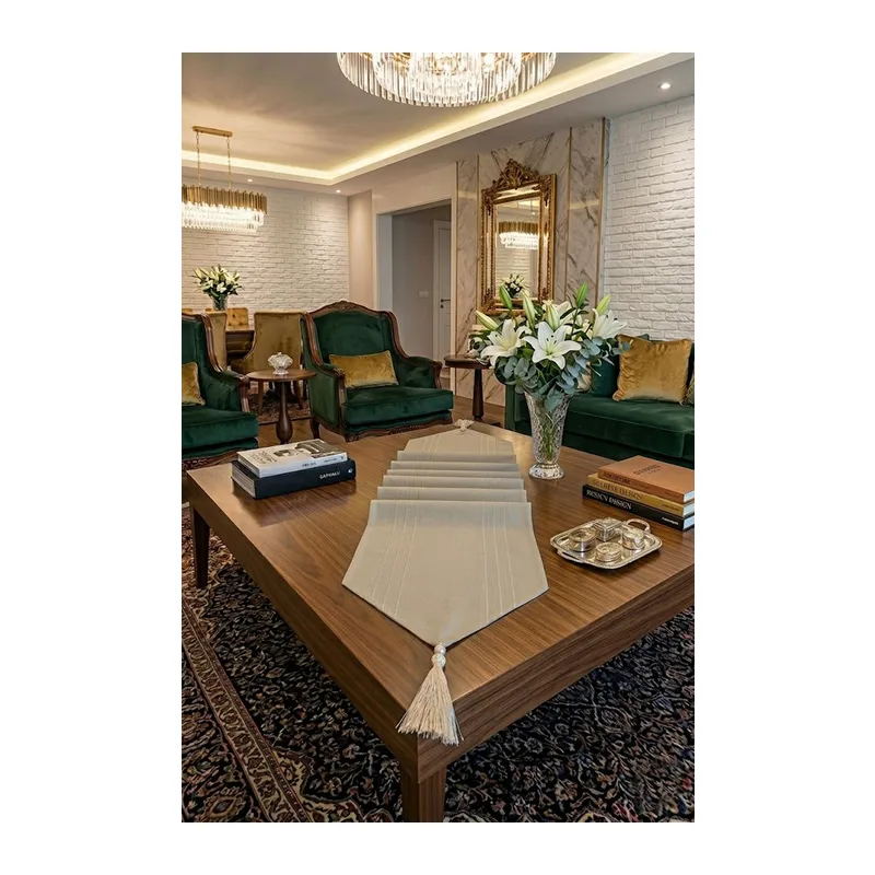 Çizgili Tek Runner, Colber Tek Runner 40x140cm Kahve