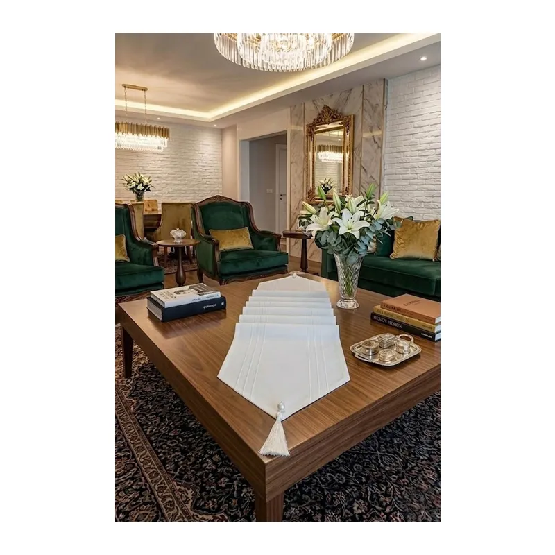 Çizgili Tek Runner, Colber Tek Runner 40x140cm Ekru