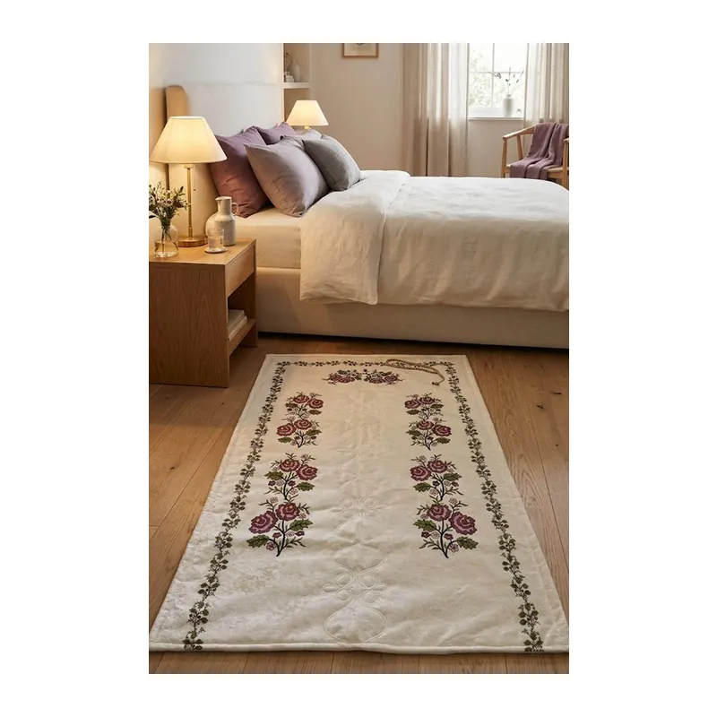 Kanaviçe Dijital Baskılı Kadife Tek Seccade 70x110cm