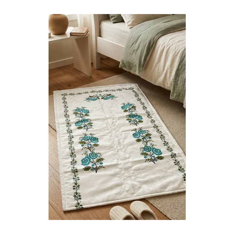 Kanaviçe Dijital Baskılı Kadife Tek Seccade 70x110cm