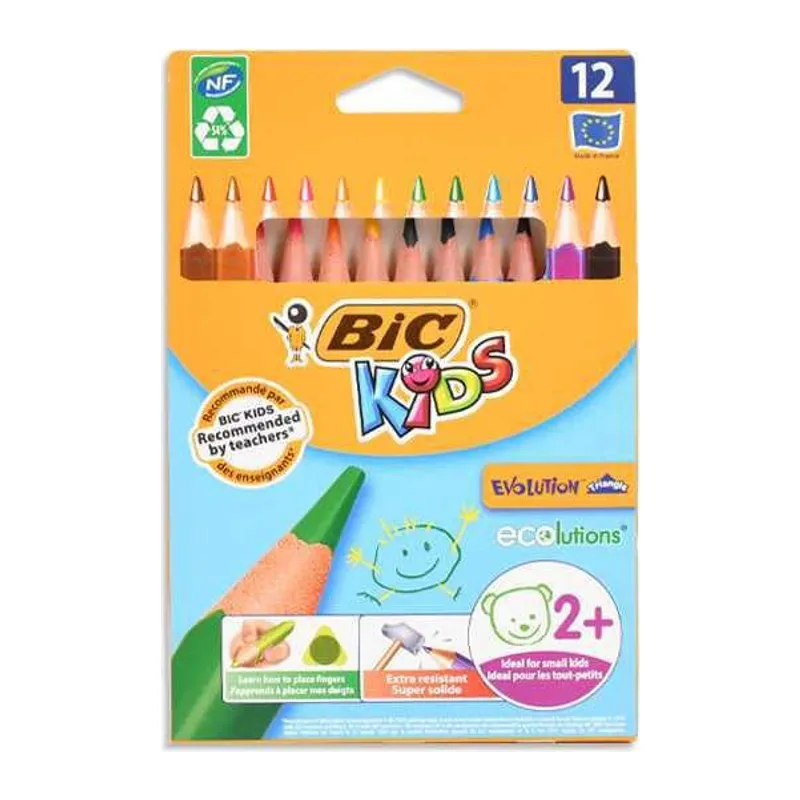 Üçgen Kuru Boya 12 Renk 1 Adet