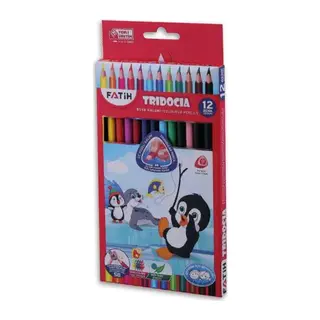 12 Renk Tridocia Tam Boy Kuru Boya Kalemi 1 Adet