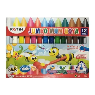 12 Renk Wax Crayon Boya Kalemi 1 Adet