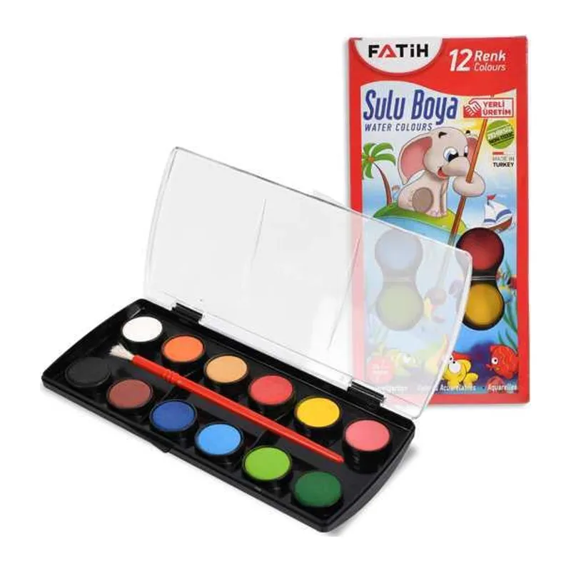 S-12 Sulu Boya 12 Renk 1 Adet