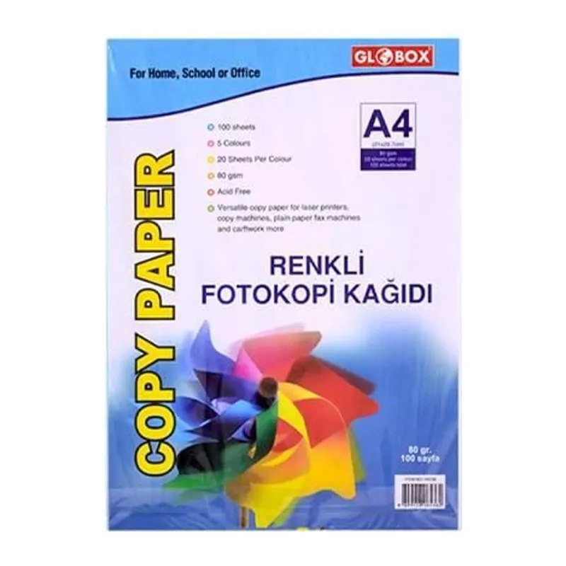 Renkli A4 100 lü Fotokopi Kağıdı