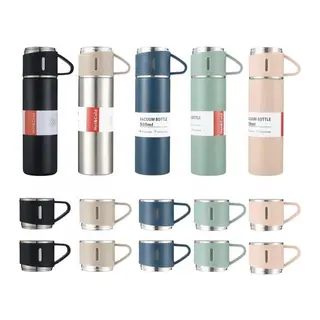 500 Ml 3 Kupalı Termos 1 Adet