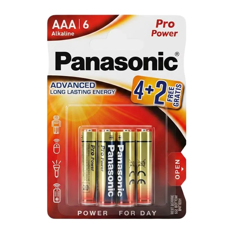 Panasonic 4+2 Alkalin Pro Power İnce Pil 1 Adet