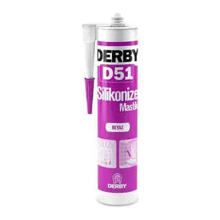 D51 500gr Silikonize Mastik Beyaz 1 Adet