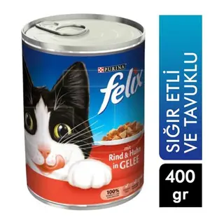 Konserve Sığır Etli Yaş Kedi Maması 400gr 1 Adet