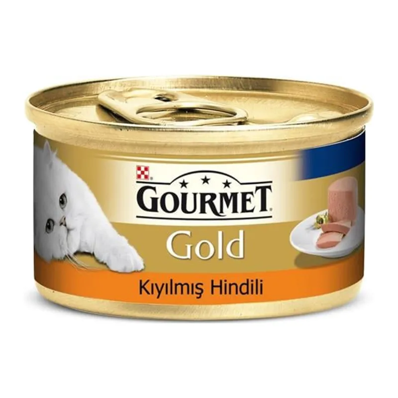 Gold Kedi Konserve Yaş Mama Hindili 85gr 1 Adet
