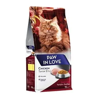 Paw in Love Yetişkin Kedi Maması Tavuk Etli 15kg 1 Adet