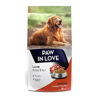 Paw in Love Yetişkin Köpek Maması Kuzu Etli 15kg 1 Adet
