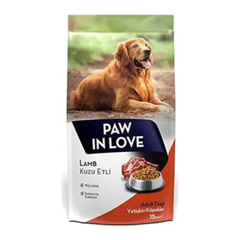 Paw in Love Yetişkin Köpek Maması Kuzu Etli 15kg 1 Adet