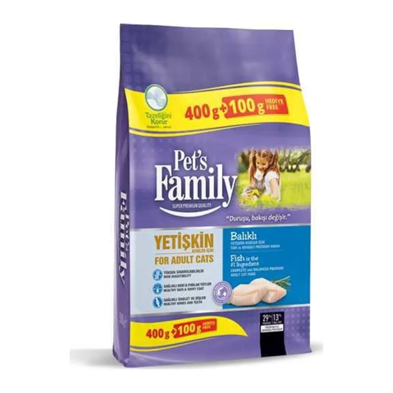 Yetişkin Kedi Maması Balıklı 400+100gr 1 Adet