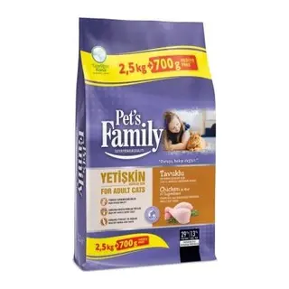 Yetişkin Kedi Maması Tavuklu 2500+700g 1 Adet