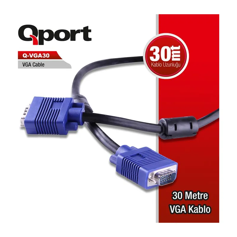 Q-VGA30 15PIN FITRELI 30MT VGA KABLO