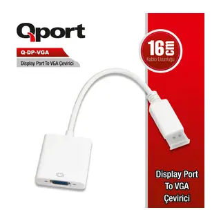 Q-DP-VGA DV DISPLAY PORT TO VGA DÖNÜŞTÜRÜCÜ