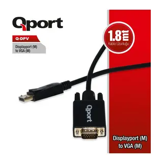 QPORT Q-DPV DISPLAY PORTUNDAN VGA 1,8 METRE ÇEVİRİCİ KABLO