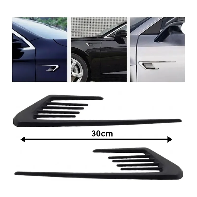 Çamurluk Üstü Ventil Çizgili 30cm 2 Parça Siyah