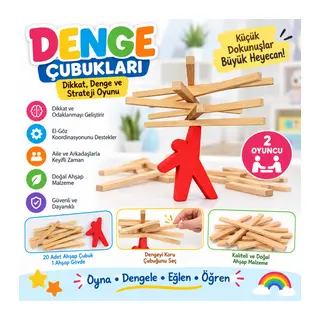 Denge Çubukları Akıl Zeka Denge Aile Oyunu