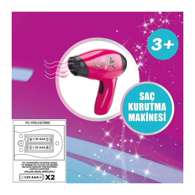 YD-3615-3 PİLLİ SAÇ KURUTMALI