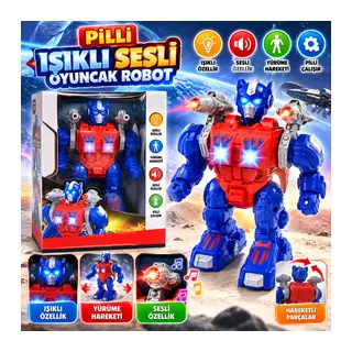 DMN6018 KUTUDA PİLLİ SESLİ IŞIKLI OYUNCAK ROBOT