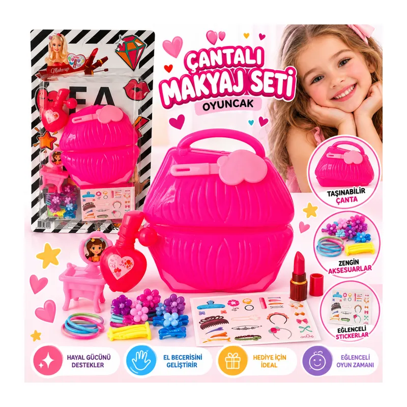 MKJ-22 KARTELA ÇANTALI MAKYAJ SETİ OYUNCAK