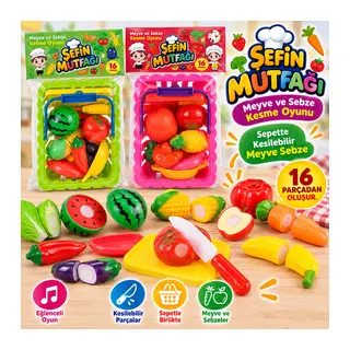 01-2033 SEPETLİ KESME SET OYUNCAK KESİLEBİLİR MEYVE SEBZE (adet fiyatıdır)
