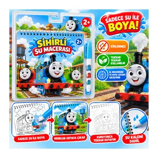 BK0014 SİHİRLİ BOYAMA KİTABI THOMAS
