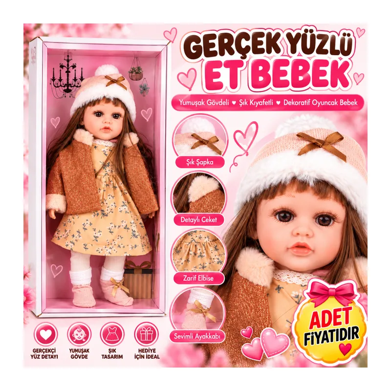 9911 BEBEK 1 GERÇEK YÜZLÜ ET BEBEK (adet fiyatıdır)
