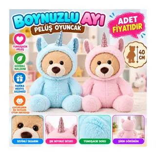 PL62916 40 CM BOYNUZLU AYI PELUŞ OYUNCAK (adet fiyatıdır)