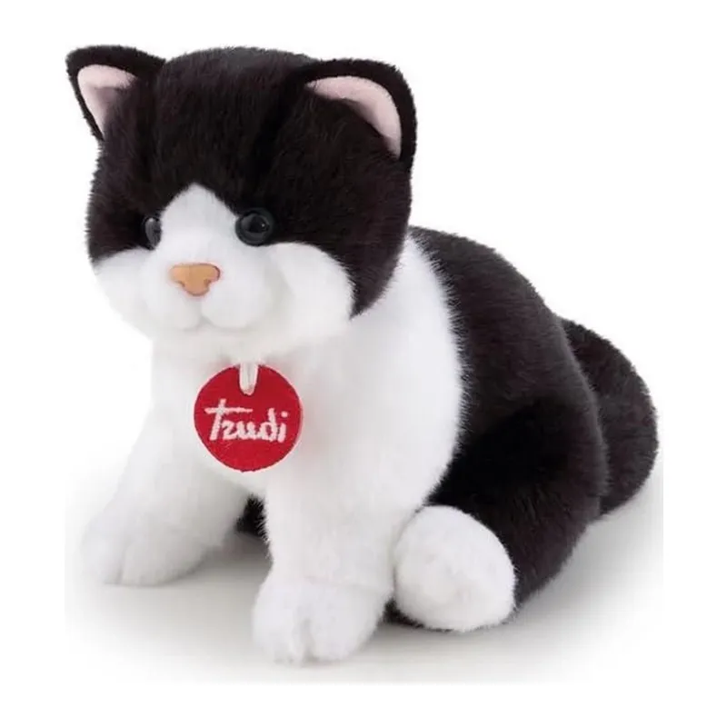 Peluş Siyah Beyaz Kedi 20 cm