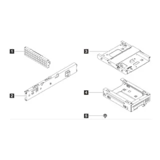 LENOVO ST45 V3 1x3.5 HDD + ODD Cage Kit 4XF7A96626