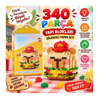 LZ-8875 HAMBURGER MODEL 340 PARÇA BLOCK OYUNCAK