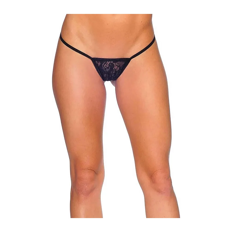 Siyah Dantelli Tanga Tm1164 - Siyah / 2XL