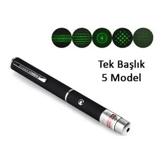Yeşil Lazer Pointer 500 Mw 15 Km Etkili (tek Başlık 5 Model)