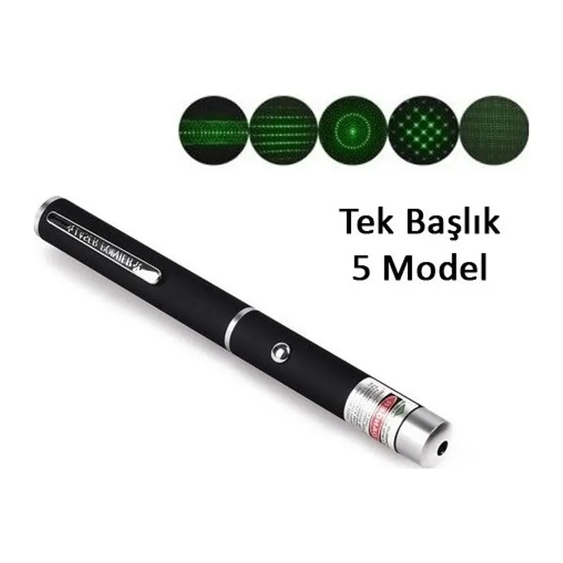 Yeşil Lazer Pointer 3000 Mw 15 Km Etkili (tek Başlık 5 Model)