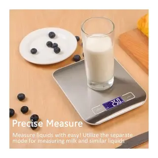 Lüx Dijital Mutfak Terazisi 5 Kg 1 Gr Hassas Paslanmaz Çelik + Pil