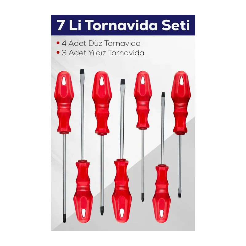 7'li Tornavida Seti (4 Adet Düz Tornavida 3 Adet Yıldız Tornavida)